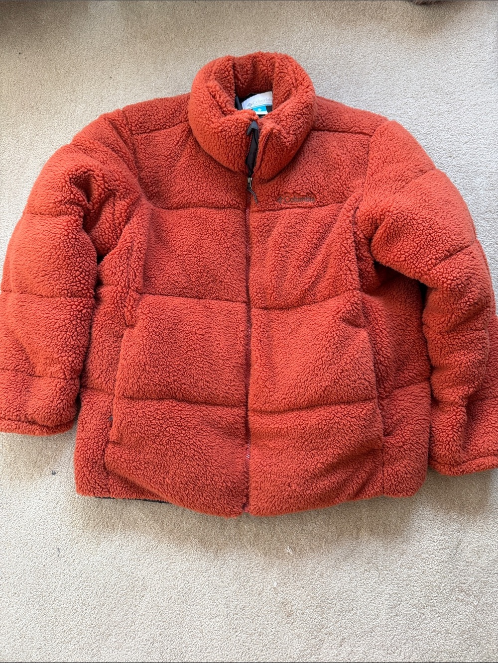Columbia Men’s Rust Red Sherpa Puffer Jacket